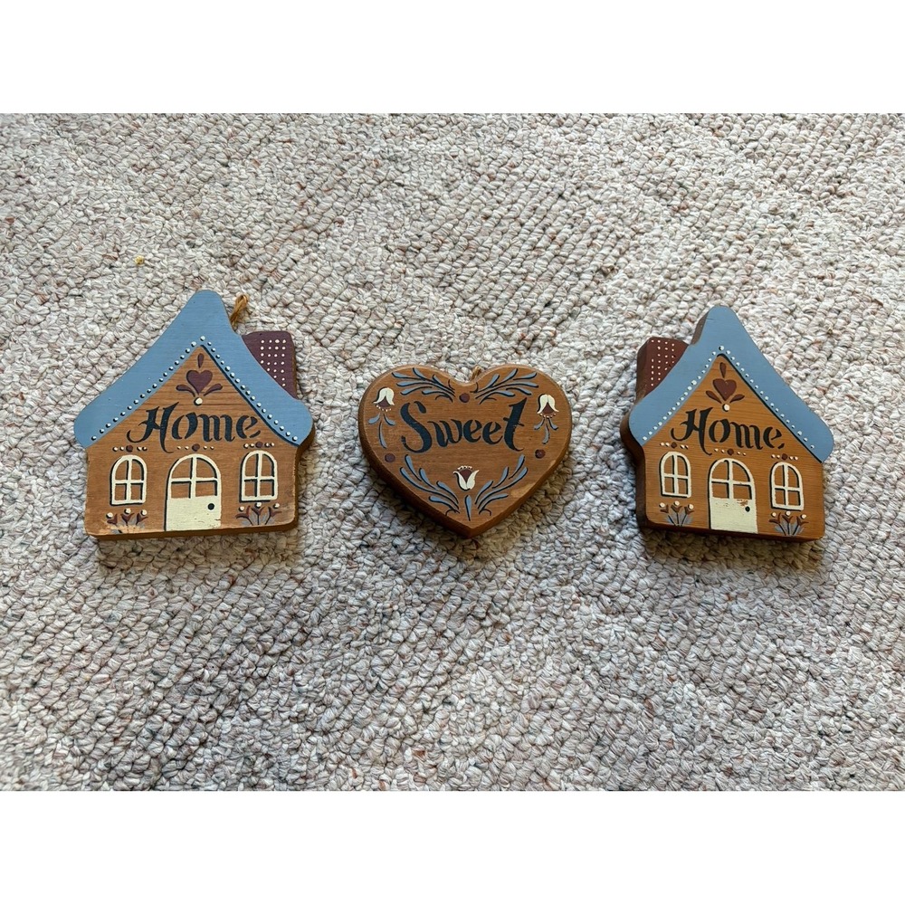 Vintage home sweet home wooden plaques cottage core